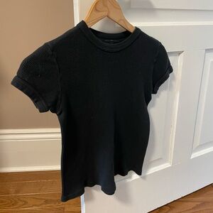 Brandy Melville waffle t shirt black
